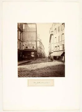 RECORD DATE NOT STATED  Rue Jacob, view of rue de Seine. Paris (6th arr.),... Stock Photos