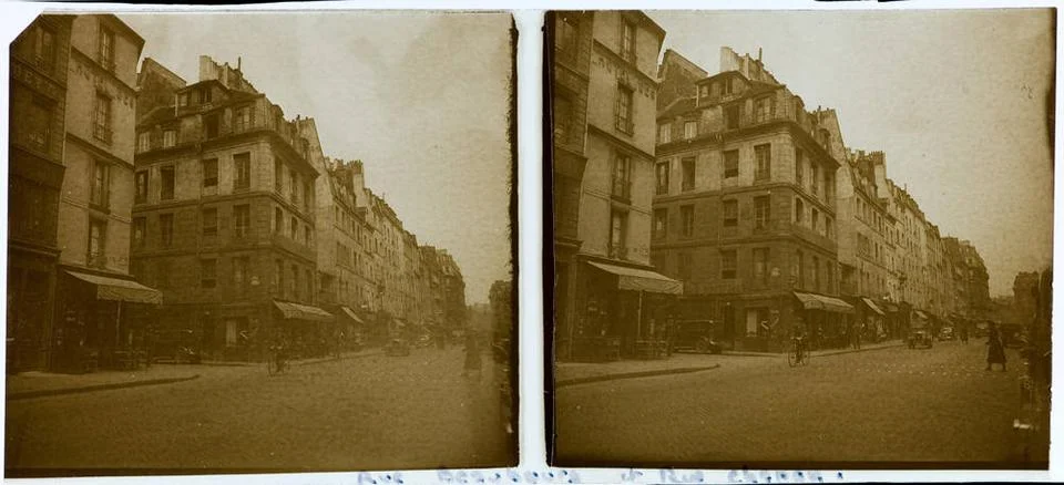RECORD DATE NOT STATED  Rue Beaubourg and rue Chapon. Paris (IVth arr.). 1... Stock Photos