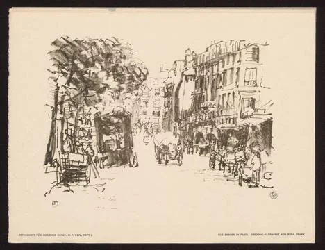 RECORD DATE NOT STATED  Rue Berger in Paris; Frank, Erna (1881-1931), Zeit... 写真素材