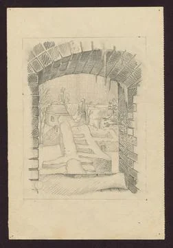 RECORD DATE NOT STATED  Ruins with soplas, sketches for graphics from the ... Stock Photos