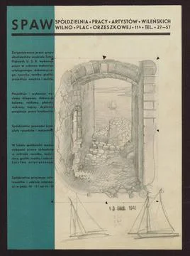 RECORD DATE NOT STATED  Ruins of I Aglowka, Sketches for graphics from the... Stock Photos