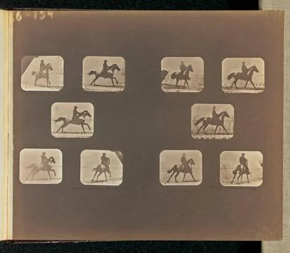 RECORD DATE NOT STATED Running. Cantering. Two sets of five frames depicti... Stock Photos
