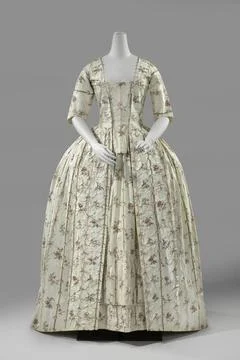 RECORD DATE NOT STATED  Sack-back Gown (French dress), Anonymous, c. 1775 ... Stock Photos
