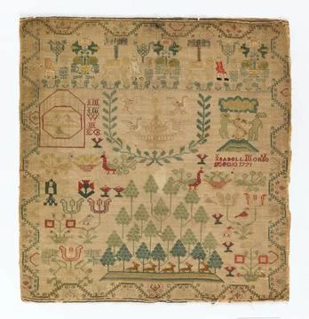 RECORD DATE NOT STATED Sampler (Scotland); Embroidered by Isabell Morison ... Stock Photos