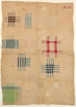 RECORD DATE NOT STATED Sampler (Germany); cotton and silk embroidery on co... Stock Photos