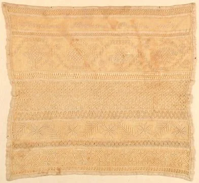 RECORD DATE NOT STATED Sampler (Mexico); Made by Francisca Herrera Piebla;... Stock Photos