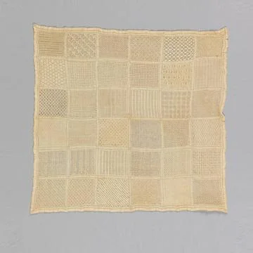 RECORD DATE NOT STATED Sampler (Mexico); silk embroidery on linen foundati... Stock Photos