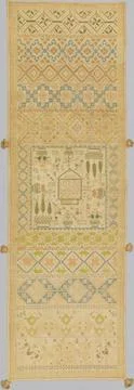 RECORD DATE NOT STATED Sampler (Spain); Embroidered by Maria Pastraromero ... Stock Photos