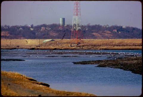 RECORD DATE NOT STATED Saugus Dump , Dumps, Refuse, Waterfronts, Antennas ... Stock Photos