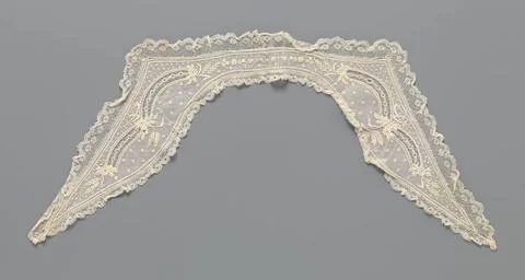 RECORD DATE NOT STATED  Scarf collar of batist with embroidery with grain ... Stock Photos