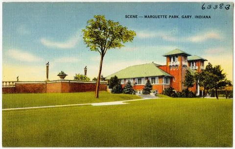 RECORD DATE NOT STATED Scene -- Marquette Park, Gary, Indiana , Parks, Tic... Fotos Stock