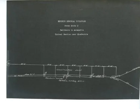 RECORD DATE NOT STATED Schematic drawing: typical roadbed of State Route 2... Stock Photos