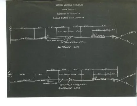 RECORD DATE NOT STATED Schematic drawing: typical roadbed of State Route 2... Stock Photos