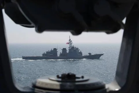 RECORD DATE NOT STATED SEA OF JAPAN (April 12, 2022) Japan Maritime Self-D... Stock Photos