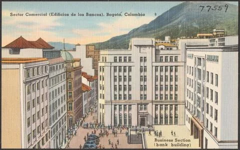RECORD DATE NOT STATED Sector commercial (edificios de los bancos), Bogota... Stock Photos