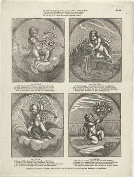 RECORD DATE NOT STATED  See here for art sketched, air, water, fire and ea... Foto stock