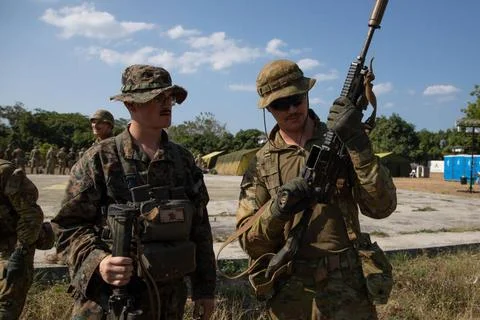 RECORD DATE NOT STATED  A service member from the Australian Defense Force... 写真素材