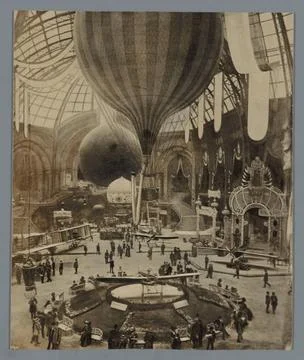 RECORD DATE NOT STATED  Setup of hot air balloons and planes during the Ex... Stock Photos