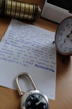 RECORD DATE NOT STATED Several items used as part of a SHARP-themed escape... Foto stock