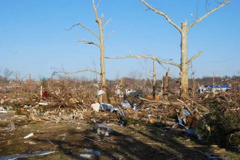 RECORD DATE NOT STATED Severe Storm Tornado - Henryville, Ind. , March 6, ... Stock Photos