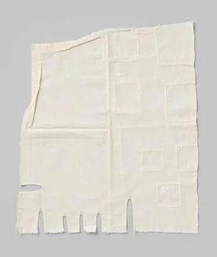 RECORD DATE NOT STATED  Sewing or dust patch made of linen and cotton with... Stock Photos