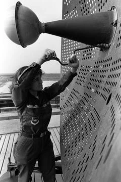 RECORD DATE NOT STATED SGT Laura Mohrbacher, assigned to the Avionics Main... Stock Photos