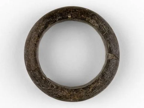 RECORD DATE NOT STATED  Shale bracelet. Iron Age? Paris, Carnavalet museum... Stock Photos
