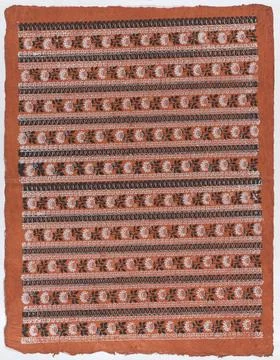 RECORD DATE NOT STATED  Sheet with ten borders with floral patterns on ora... Foto stock