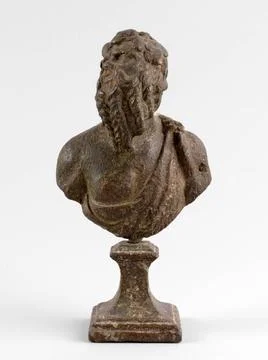 RECORD DATE NOT STATED  Silene bust. Copper alloy. Paris, Carnavalet museu... 스톡 사진
