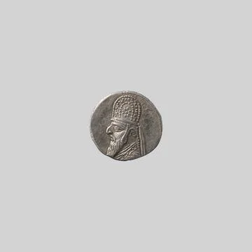 RECORD DATE NOT STATED Silver drachm ca. 121 91 B.C. Parthian Numismatists... Fotos de archivo