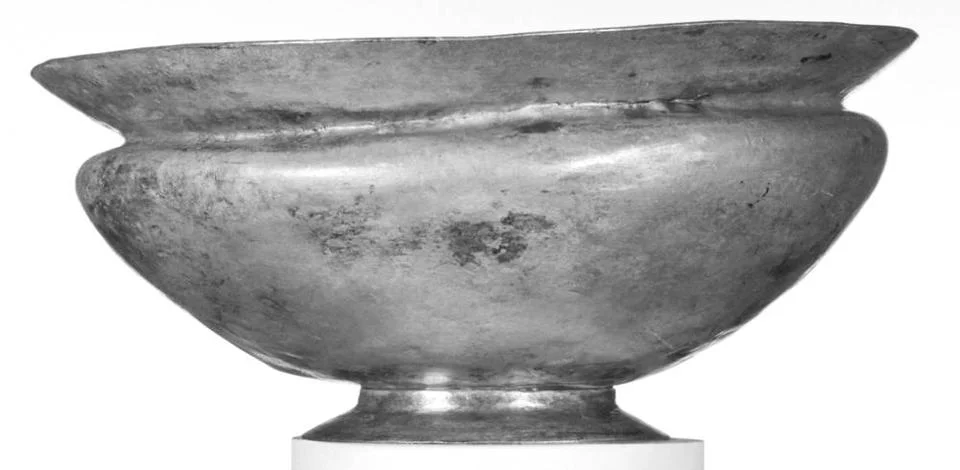 RECORD DATE NOT STATED Silver Kylix with Offset Lip. Unknown Copyright: xp... Stock Photos