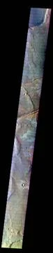 RECORD DATE NOT STATED  . Sirenum Fossae - False Color. The THEMIS VIS cam... Stock Photos