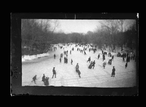 RECORD DATE NOT STATED Skating, Prospect Park, Brooklyn George Bradford Br... Stock Photos