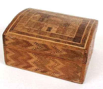 RECORD DATE NOT STATED Skrin GRINK, of wood. Rectangular shrine with surfa... 库存照片