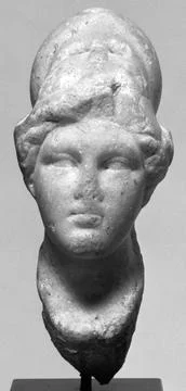 RECORD DATE NOT STATED Small Head of Athena (Worked for Insertion into a S... Stock Photos