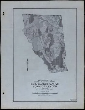 RECORD DATE NOT STATED Soil Classification Town of Leyden , Roads, Cities ... Stock Photos