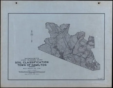 RECORD DATE NOT STATED Soil Classification Town of Hamilton , Roads, Citie... Stock Photos