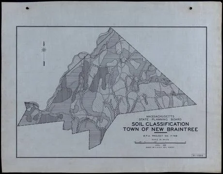 RECORD DATE NOT STATED Soil Classification Town of New Braintree , Roads, ... Stock Photos