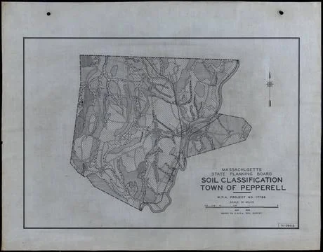 RECORD DATE NOT STATED Soil Classification Town of Pepperell , Roads, Citi... Stock Photos