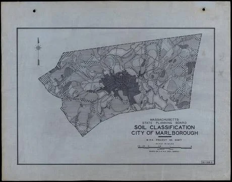 RECORD DATE NOT STATED Soil Classification City of Marlborough , Roads, Ci... Stock Photos