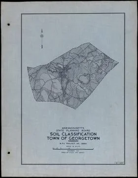 RECORD DATE NOT STATED Soil Classification Town of Georgetown , Roads, Cit... Stock Photos