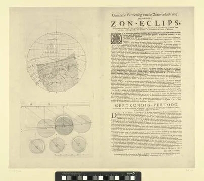 RECORD DATE NOT STATED  Solar eclipse of May 22, 1724, 1724 print Leaf wit... Stock Photos