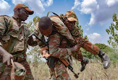 RECORD DATE NOT STATED A soldier from the Benin 1st Commando Parachute Bat... Stock Photos