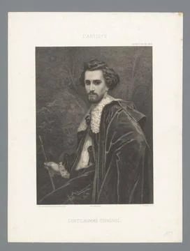 RECORD DATE NOT STATED  Spanish nobleman in historic clothing, Eugene Loui... Fotos de archivo