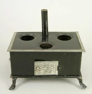 RECORD DATE NOT STATED Spis Wood stove, toy, sheet metal, black rectangula... 写真素材