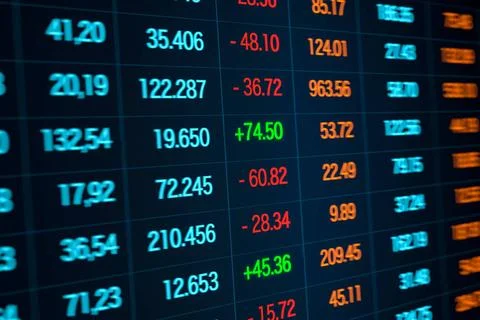 RECORD DATE NOT STATED  Spreadsheet with numbers. numbers014 screen  Stock Photos