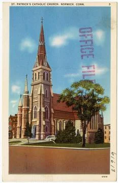 RECORD DATE NOT STATED St. Patrick s Catholic Church, Norwich, Conn. , Chu... Stock Photos