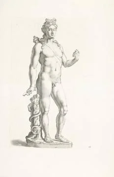 RECORD DATE NOT STATED  Statue of Apollo, Reinier van Persijn, after Joach... 스톡 사진