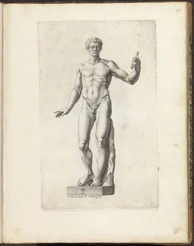 RECORD DATE NOT STATED  Statue of Caesar Augustus, 1636 - 1647 print Image... Stock Photos