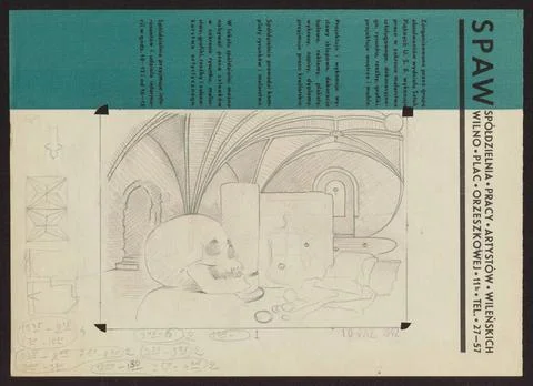 RECORD DATE NOT STATED  Still life with skulls, Sketches for graphics from... Stock Photos